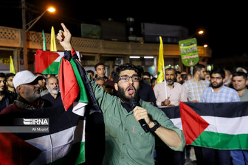 Gathering in southwest Iran in protest to Zionist crimes