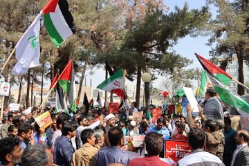 فیلم | تجمع مردم انقلابی زاهدان در محکومیت جنایات رژیم صهیونیستی