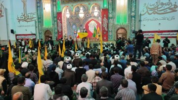 همایش خروش عظیم جوانان مقاومت ایران و ۱۰۰ ملیت جهان در قم برگزار شد
