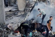 شهادت ۴۵ فلسطینی در حمله بمب‌افکن‌های اسرائیلی به خان‌یونس + فیلم