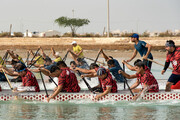 Dragon boat contests in south Iran