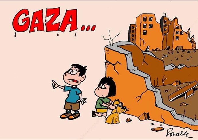 هنر کاریکاتور در افشای جنایات صهیونیستها زبان گشود+ فیلم