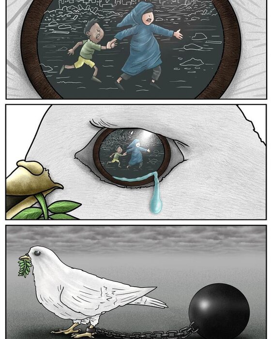 هنر کاریکاتور در افشای جنایات صهیونیستها زبان گشود+ فیلم