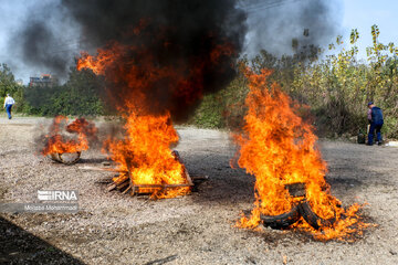 Exercise drill by Iranian gas company