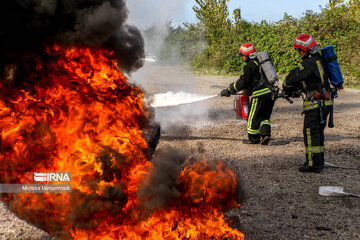 Exercise drill by Iranian gas company