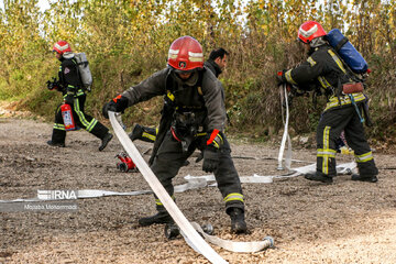 Exercise drill by Iranian gas company