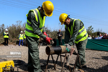 Exercise drill by Iranian gas company