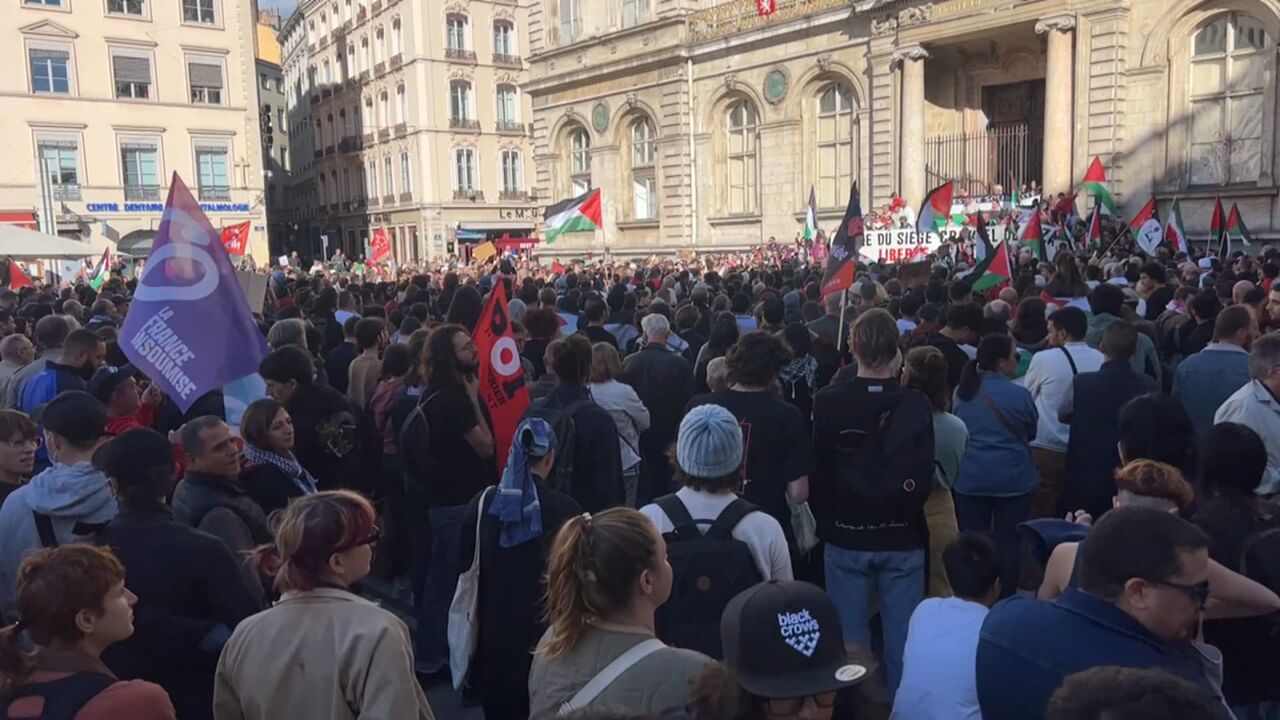 France : les manifestants lyonnais dénoncent les "crimes contre l'Humanité" commis par Israël