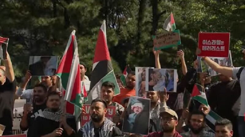 مظاهرات داعمة لفلسطين في کوريا الجنوبية