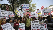 دانشجویان هندی علیه جنایت‌های رژیم صهیونیستی تظاهرات کردند