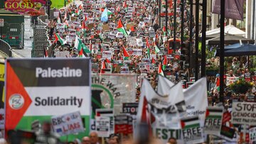 دعوای پلیس و وزیر کشور انگلیس بر سر شعار «جهاد» در تظاهرات حمایت از فلسطین