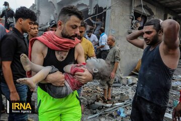 Las últimas imágenes de los crímenes cometidos por el régimen sionista en Gaza