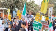 نمازگزاران کرمانی در حمایت از مردم غزه راهپیمایی کردند+فیلم