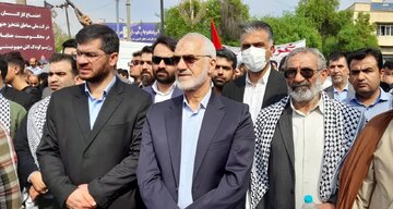 استاندار: مردم خوزستان تا آخرین قطره‌ خون از ملت فلسطین دفاع می‌کنند