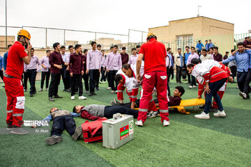 Passive defense drill at school