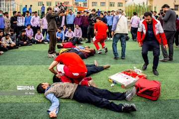 Passive defense drill at school