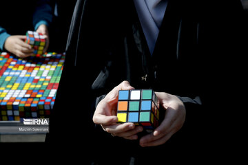 Rubik's Cube event in support of Gaza children