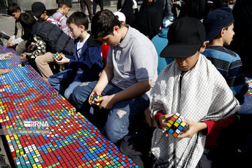 Rubik's Cube event in support of Gaza children