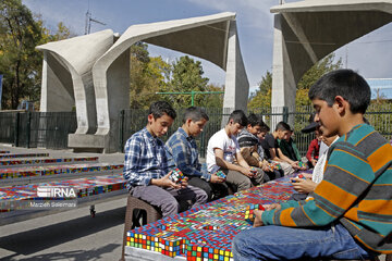 Rubik's Cube event in support of Gaza children