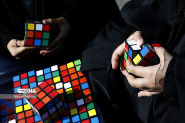 Rubik's Cube event in support of Gaza children