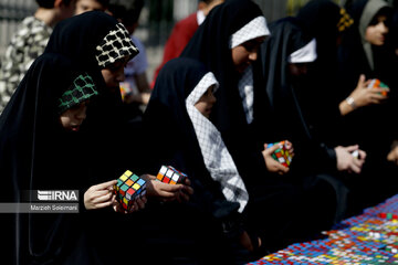 Rubik's Cube event in support of Gaza children