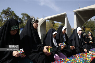 Rubik's Cube event in support of Gaza children