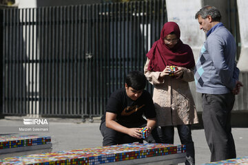 Rubik's Cube event in support of Gaza children