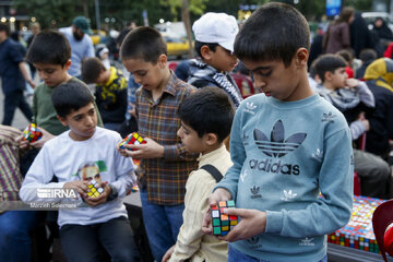 Rubik's Cube event in support of Gaza children