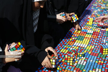 Rubik's Cube event in support of Gaza children