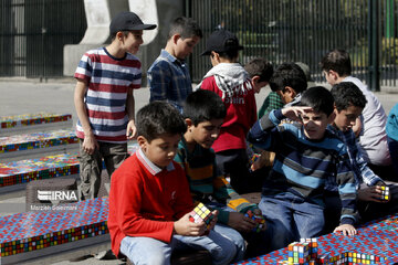 Rubik's Cube event in support of Gaza children