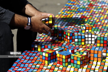 Rubik's Cube event in support of Gaza children