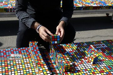 Rubik's Cube event in support of Gaza children