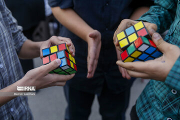 Rubik's Cube event in support of Gaza children