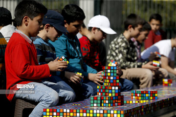 Rubik's Cube event in support of Gaza children