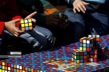 Rubik's Cube event in support of Gaza children