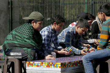 Rubik's Cube event in support of Gaza children