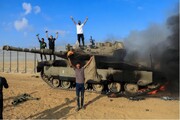 درگیری شدید مبارزان فلسطینی با نظامیان اشغالگر در مرز نوار غزه با سرزمین های اشغالی