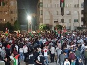 تظاهرات مردم اردن مقابل سفارت آمریکا در اعتراض به حمایت واشنگتن از صهیونیست‌ها + فیلم