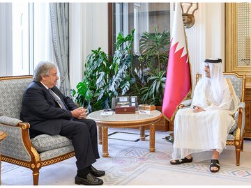 دیدار نخست‌وزیر قطر و گوترش با محوریت تحولات فلسطین