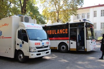 بهره‌برداری از اتوبوس آمبولانس اورژانس شمال تهران