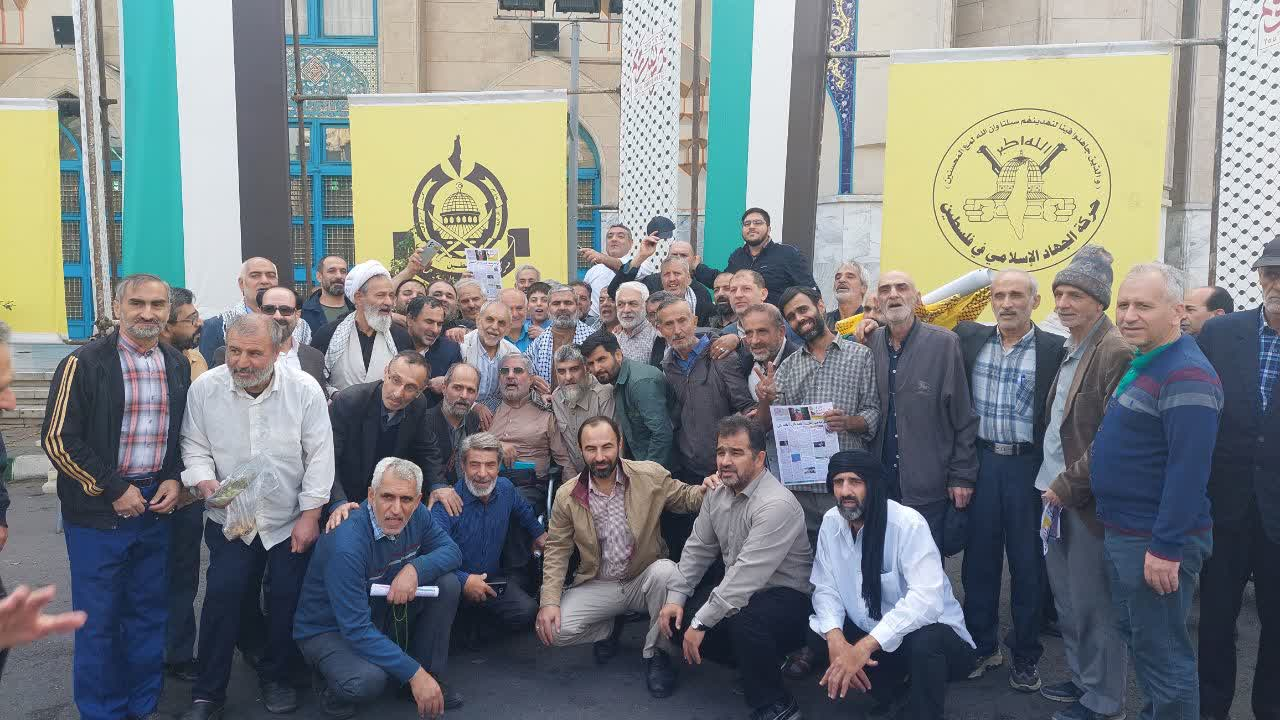 رزمندگان و پیشکسوتان دفاع مقدس استان تهران اقدامات رژیم اسرائیل را محکوم کردند+فیلم