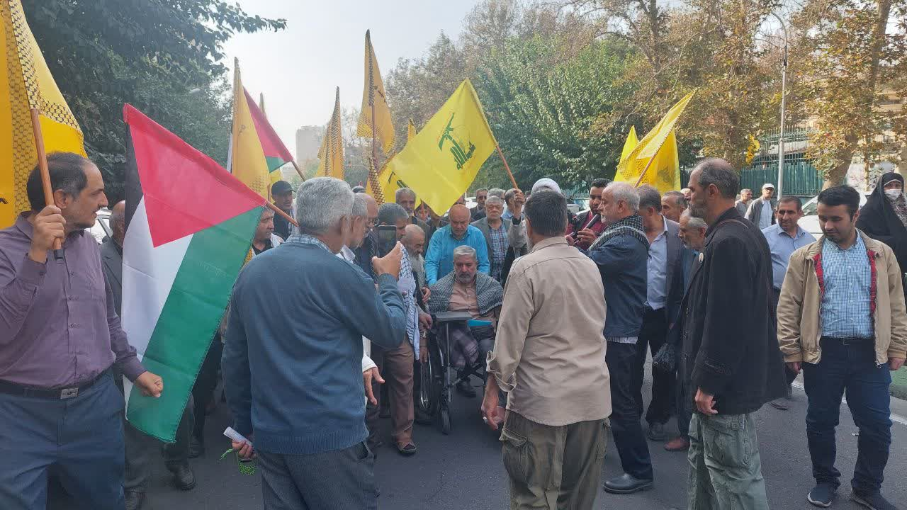 رزمندگان و پیشکسوتان دفاع مقدس استان تهران اقدامات رژیم اسرائیل را محکوم کردند+فیلم