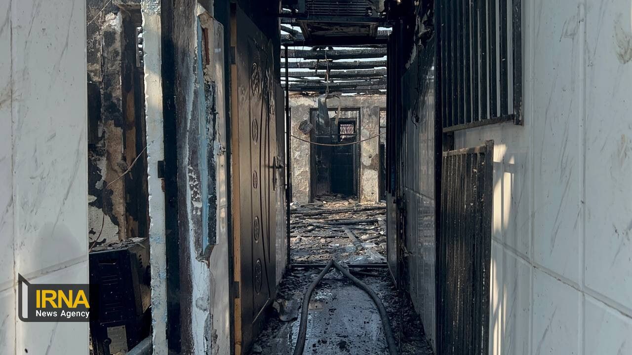 فیلم | کمپ ترک اعتیار لنگرود پس از آتش‌سوزی