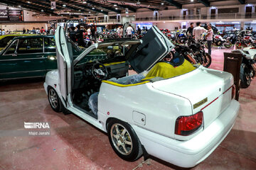 Old cars, motorbikes exhibition in central Iran