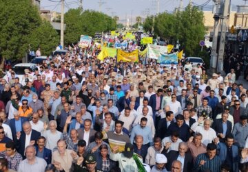 فریاد "مرگ بر آمریکا و اسرائیل" در دهلران طنین انداز شد