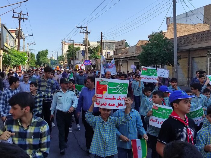 راهپیمایی ۱۳ آبان در شهرهای شمال خوزستان برگزار شد