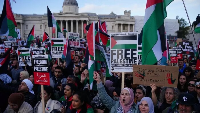 حماسه حامیان فلسطین در انگلیس به روایت تصویر