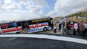 رونمایی از اتوبوس‌ آمبولانس و افتتاح پد بالگرد در دماوند