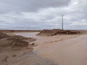 سیلاب جاده دیهوک به کرمان را مسدود کرد