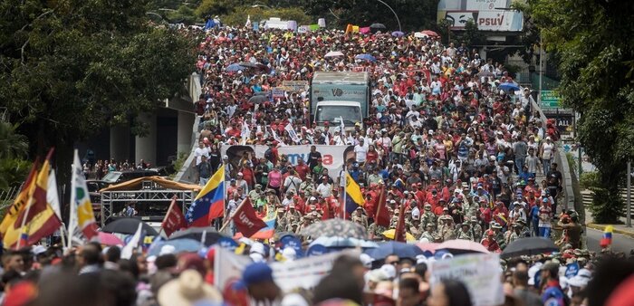 کاراکاس، میزبان بیش از هزار ونزوئلایی در حمایت از فلسطین